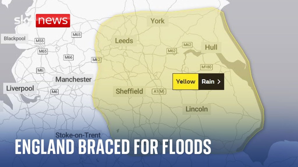 England braced for floods following weather&nbsp;warning